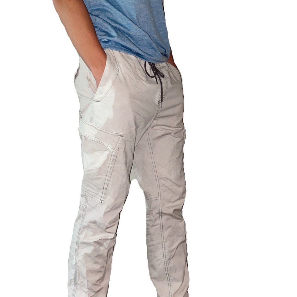 Whitewashed painters cargo pants